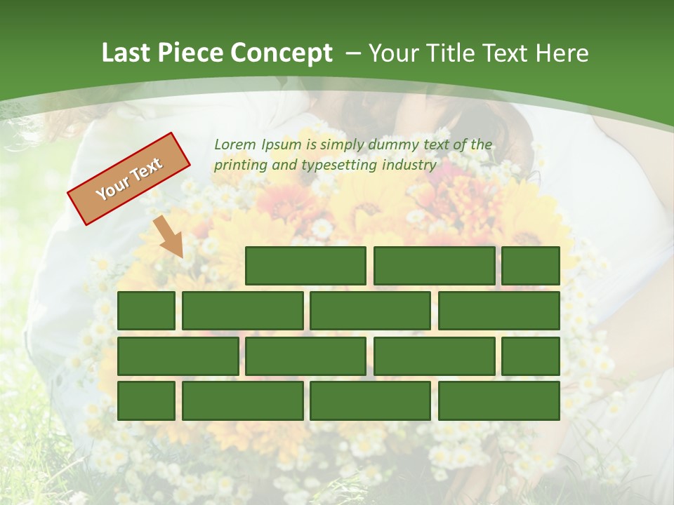 A Woman Holding A Child And A Bouquet Of Flowers PowerPoint Template