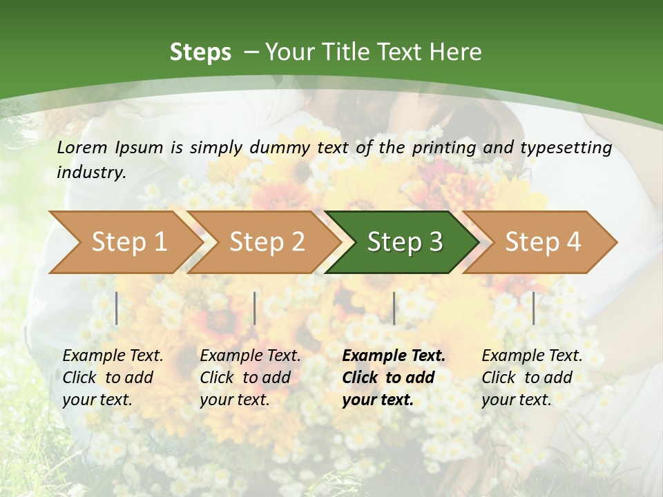 A Woman Holding A Child And A Bouquet Of Flowers PowerPoint Template