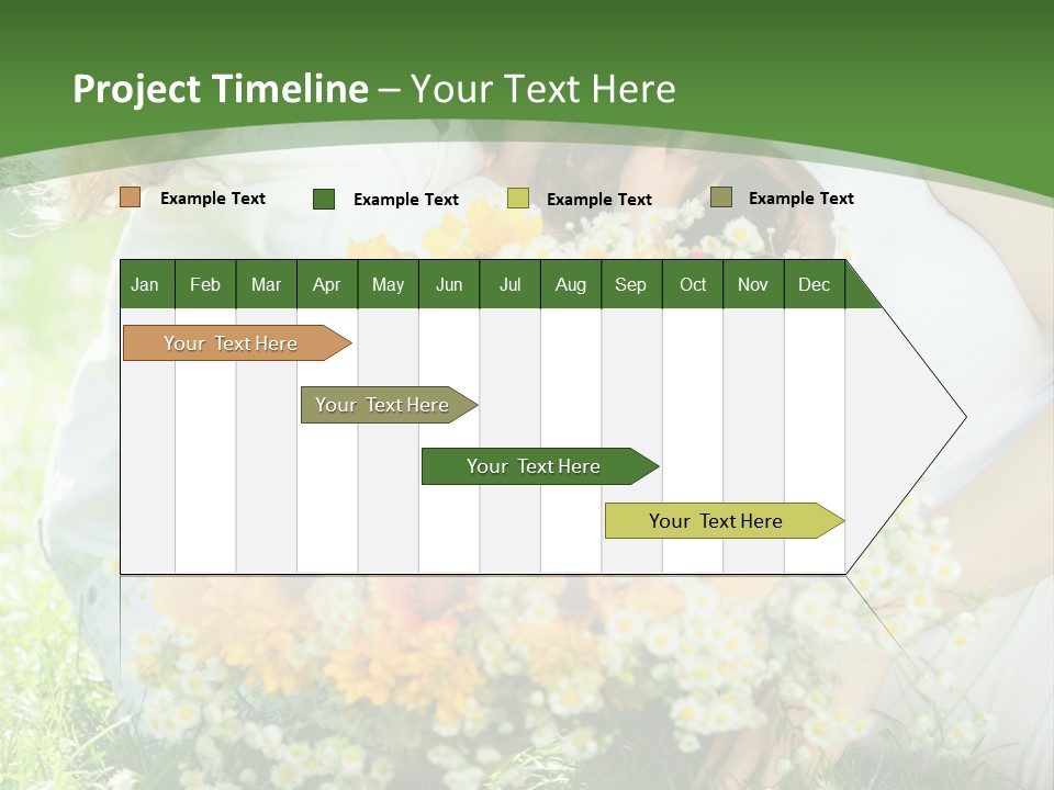 A Woman Holding A Child And A Bouquet Of Flowers PowerPoint Template