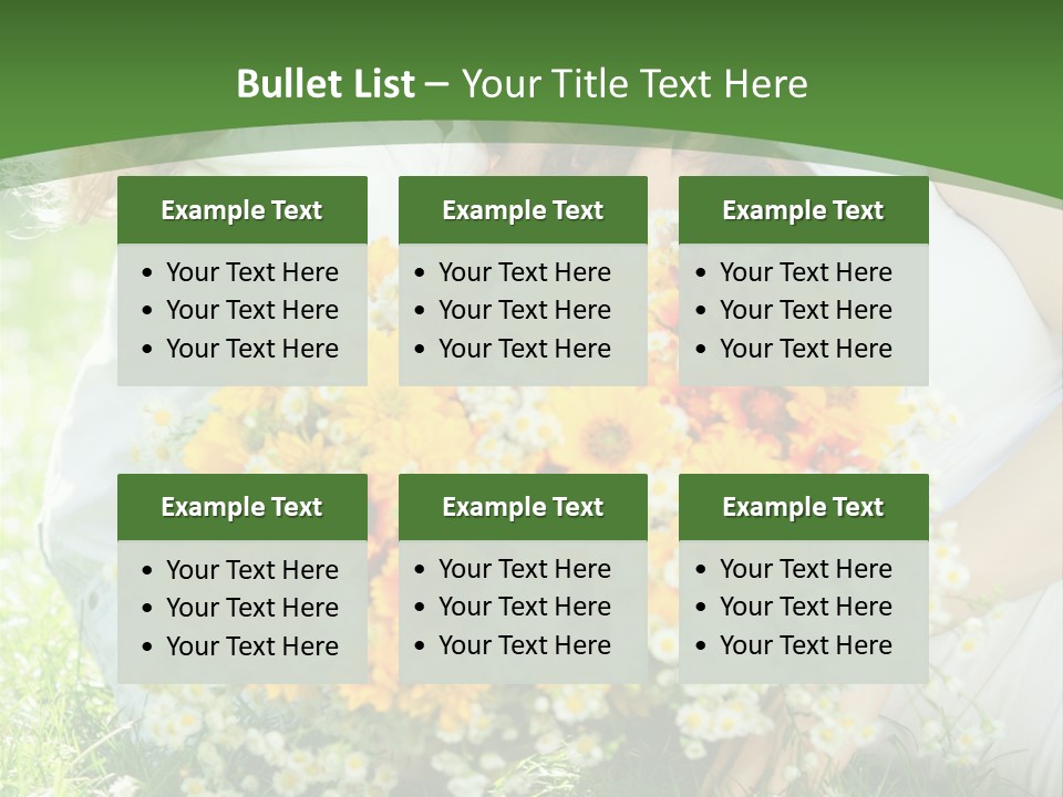 A Woman Holding A Child And A Bouquet Of Flowers PowerPoint Template