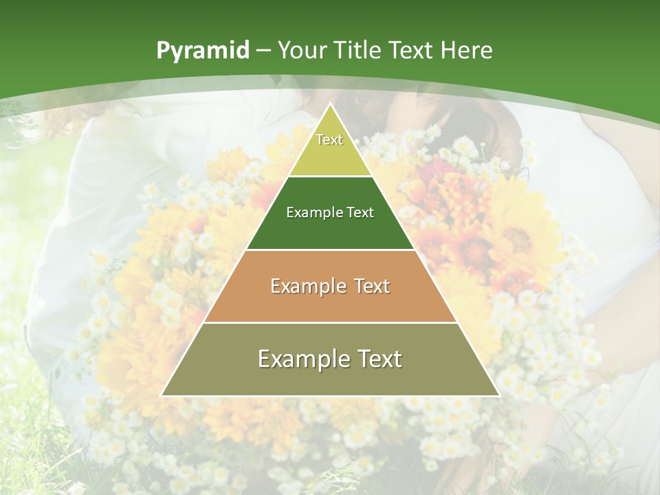 A Woman Holding A Child And A Bouquet Of Flowers PowerPoint Template