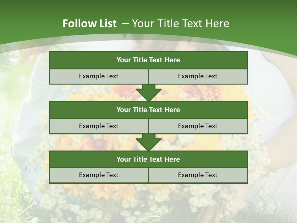 A Woman Holding A Child And A Bouquet Of Flowers PowerPoint Template