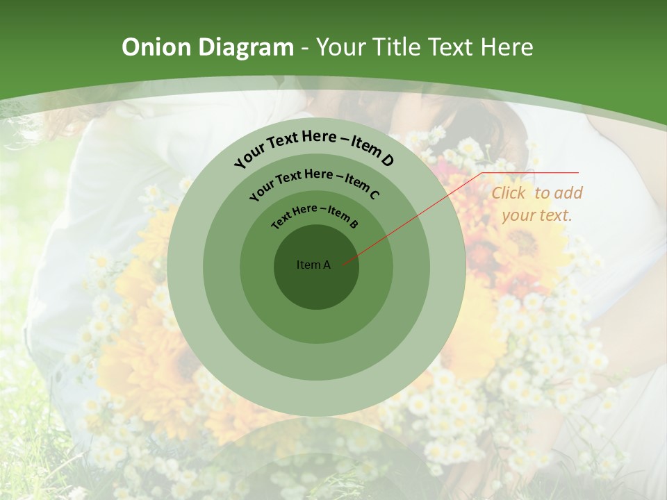 A Woman Holding A Child And A Bouquet Of Flowers PowerPoint Template