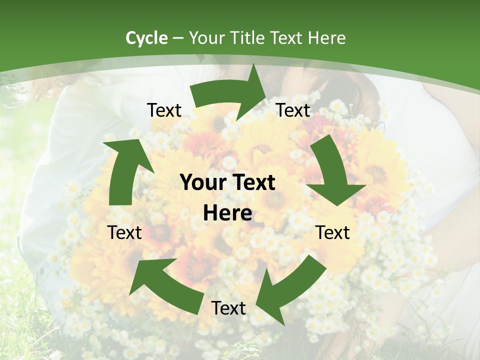 A Woman Holding A Child And A Bouquet Of Flowers PowerPoint Template