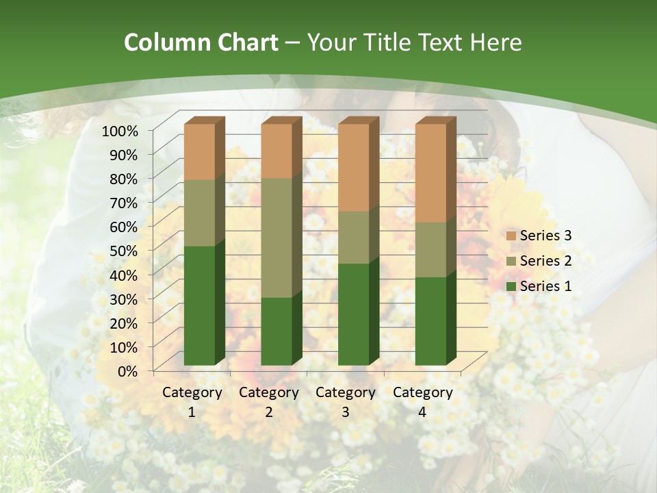 A Woman Holding A Child And A Bouquet Of Flowers PowerPoint Template