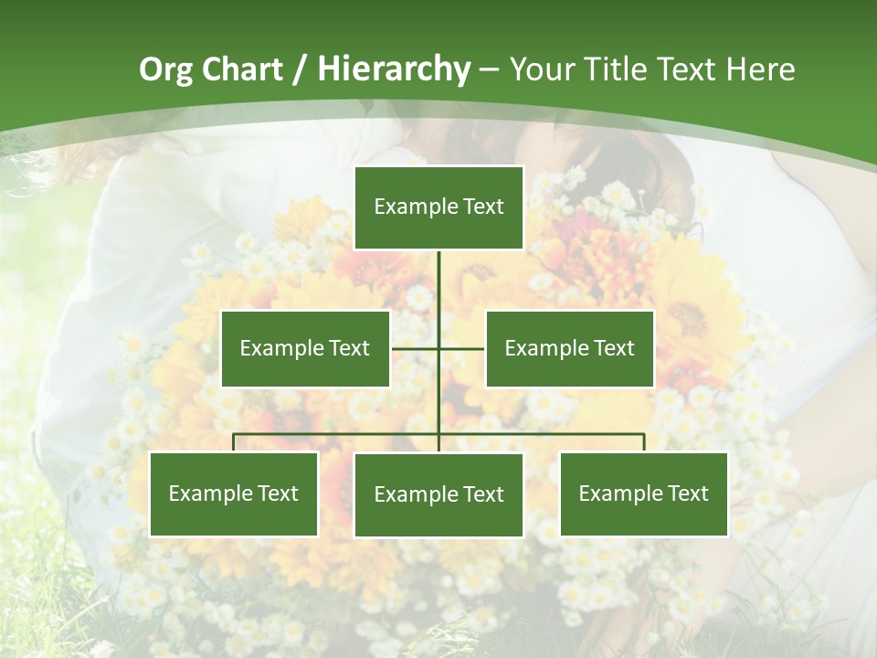 A Woman Holding A Child And A Bouquet Of Flowers PowerPoint Template