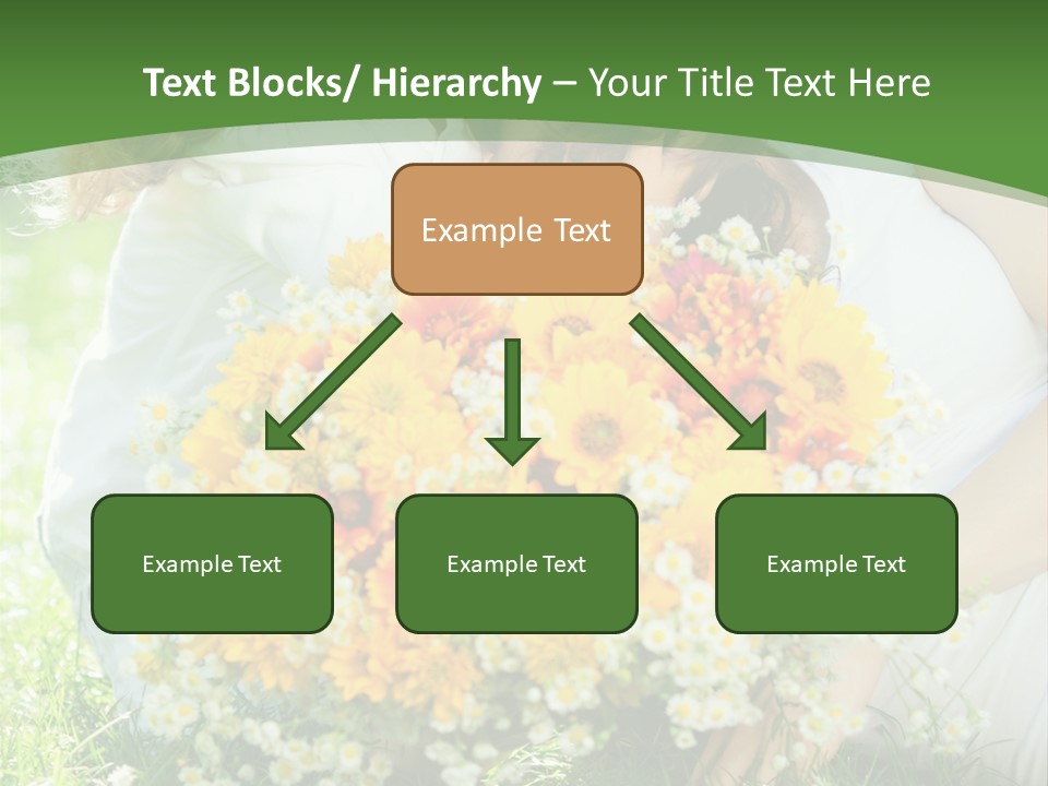 A Woman Holding A Child And A Bouquet Of Flowers PowerPoint Template