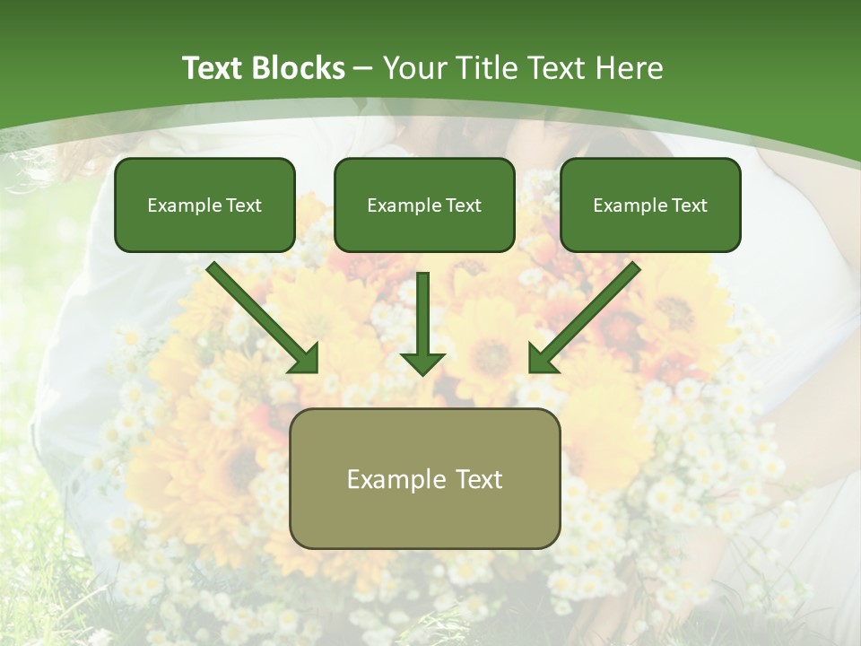 A Woman Holding A Child And A Bouquet Of Flowers PowerPoint Template