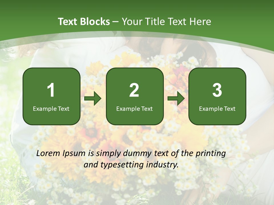 A Woman Holding A Child And A Bouquet Of Flowers PowerPoint Template