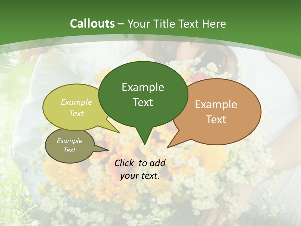 A Woman Holding A Child And A Bouquet Of Flowers PowerPoint Template