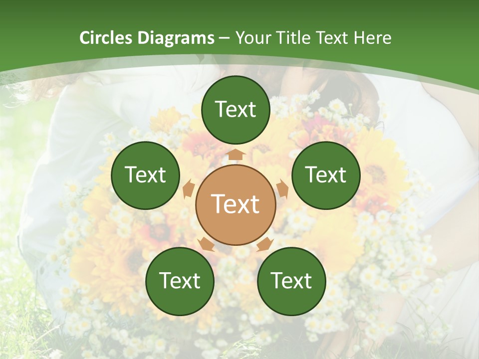 A Woman Holding A Child And A Bouquet Of Flowers PowerPoint Template