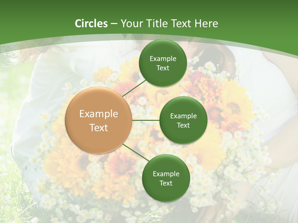 A Woman Holding A Child And A Bouquet Of Flowers PowerPoint Template