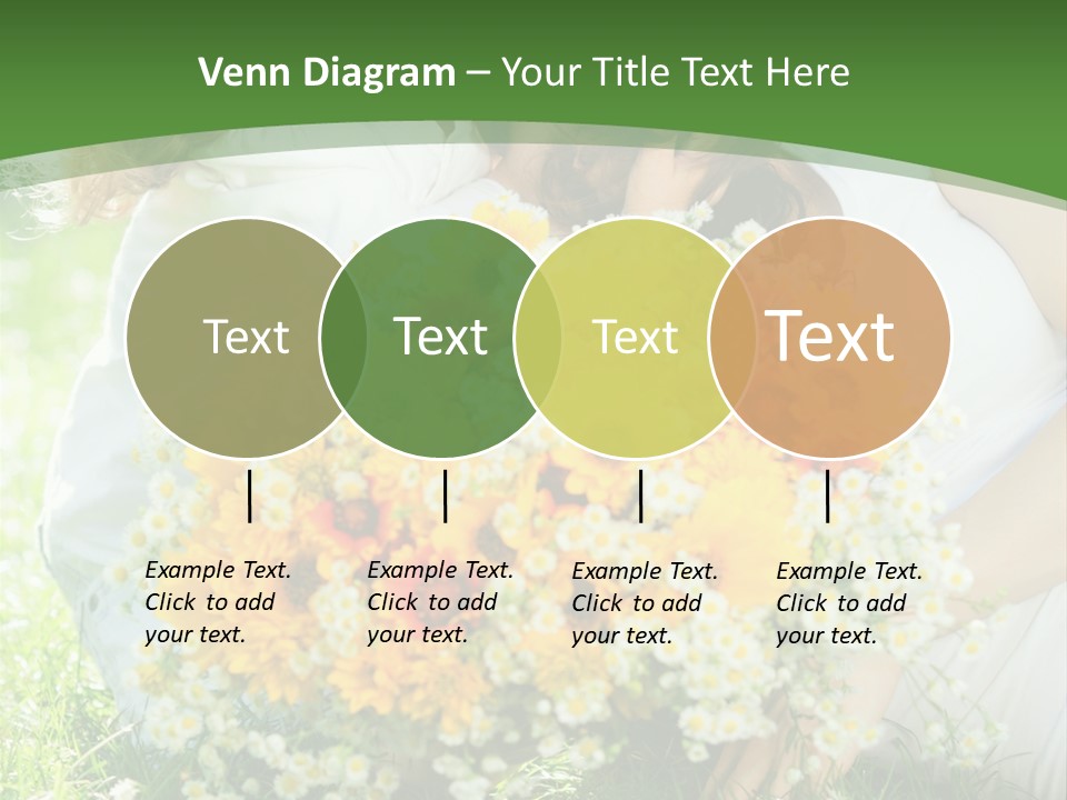 A Woman Holding A Child And A Bouquet Of Flowers PowerPoint Template