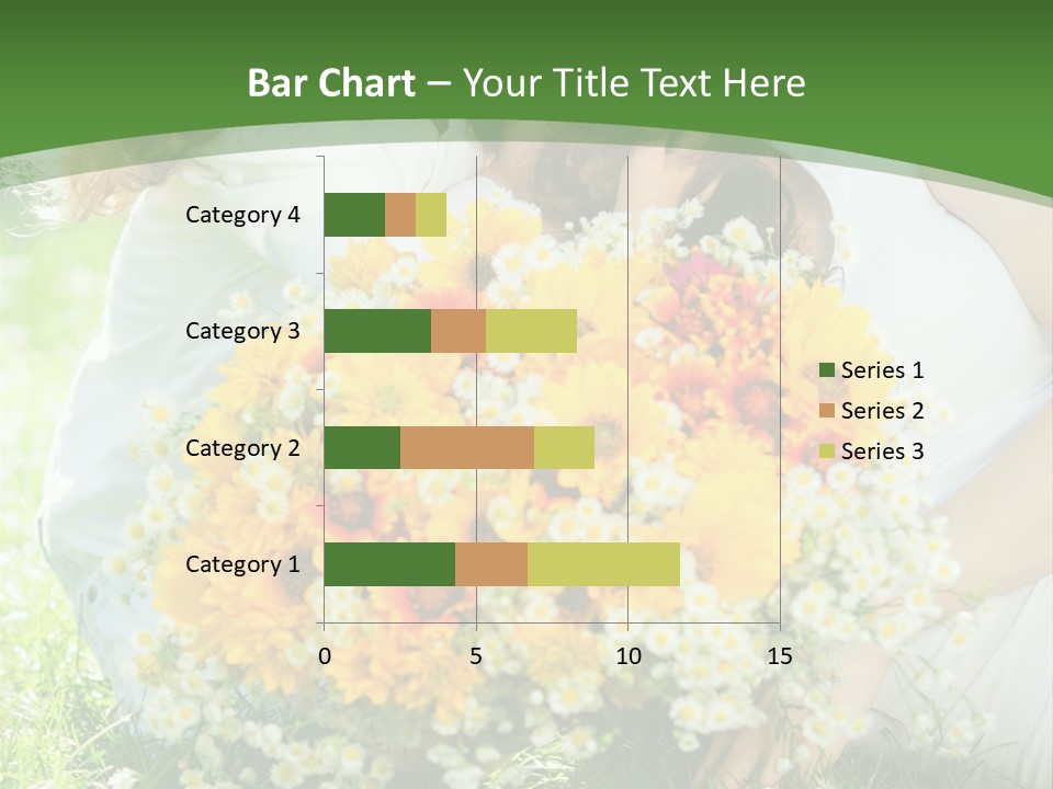 A Woman Holding A Child And A Bouquet Of Flowers PowerPoint Template