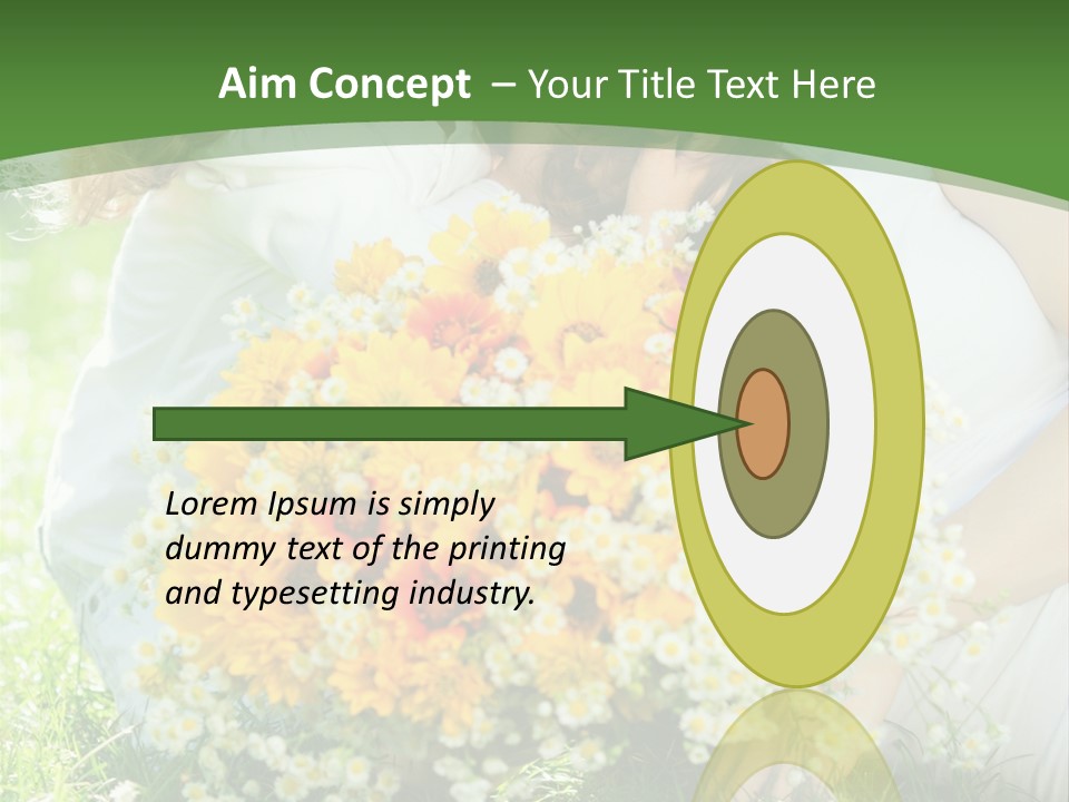 A Woman Holding A Child And A Bouquet Of Flowers PowerPoint Template