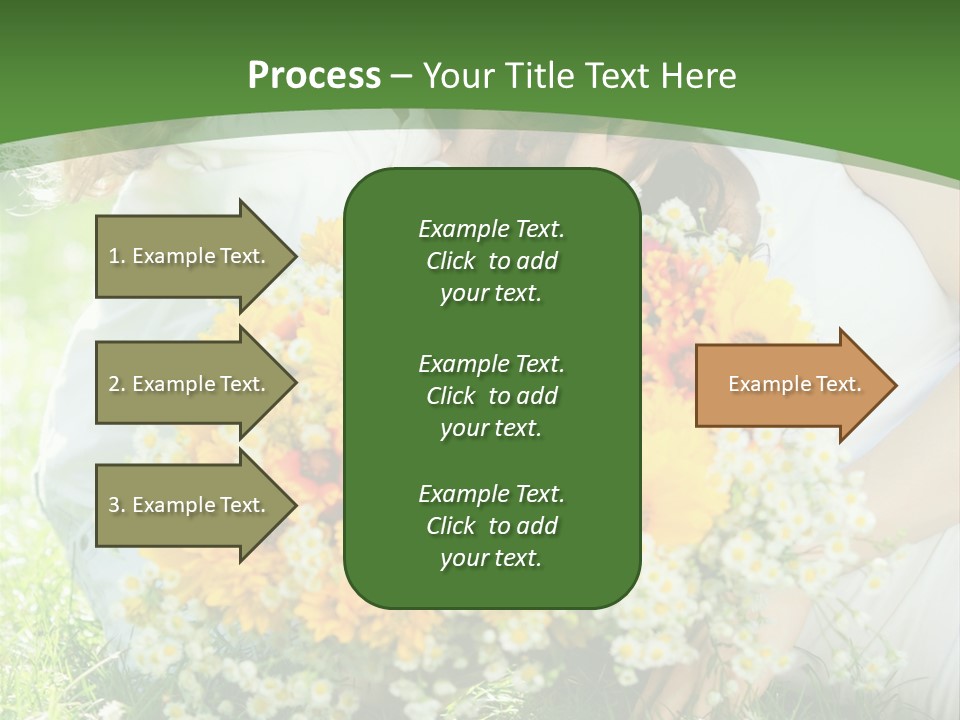 A Woman Holding A Child And A Bouquet Of Flowers PowerPoint Template