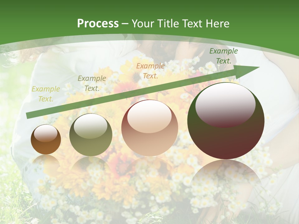 A Woman Holding A Child And A Bouquet Of Flowers PowerPoint Template