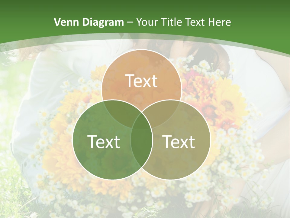 A Woman Holding A Child And A Bouquet Of Flowers PowerPoint Template