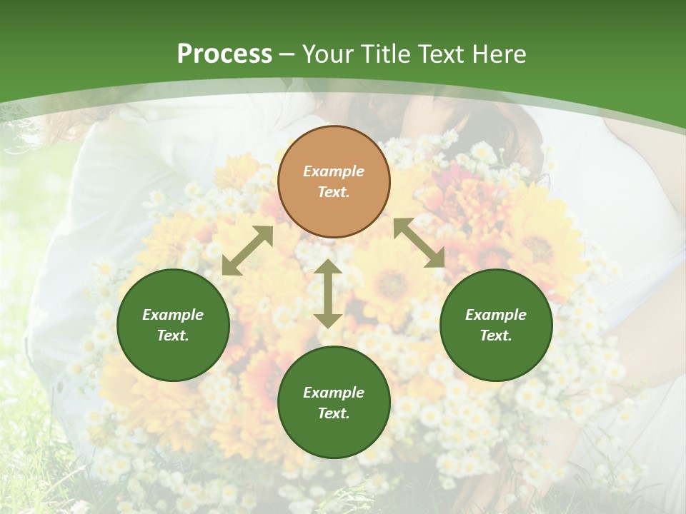 A Woman Holding A Child And A Bouquet Of Flowers PowerPoint Template