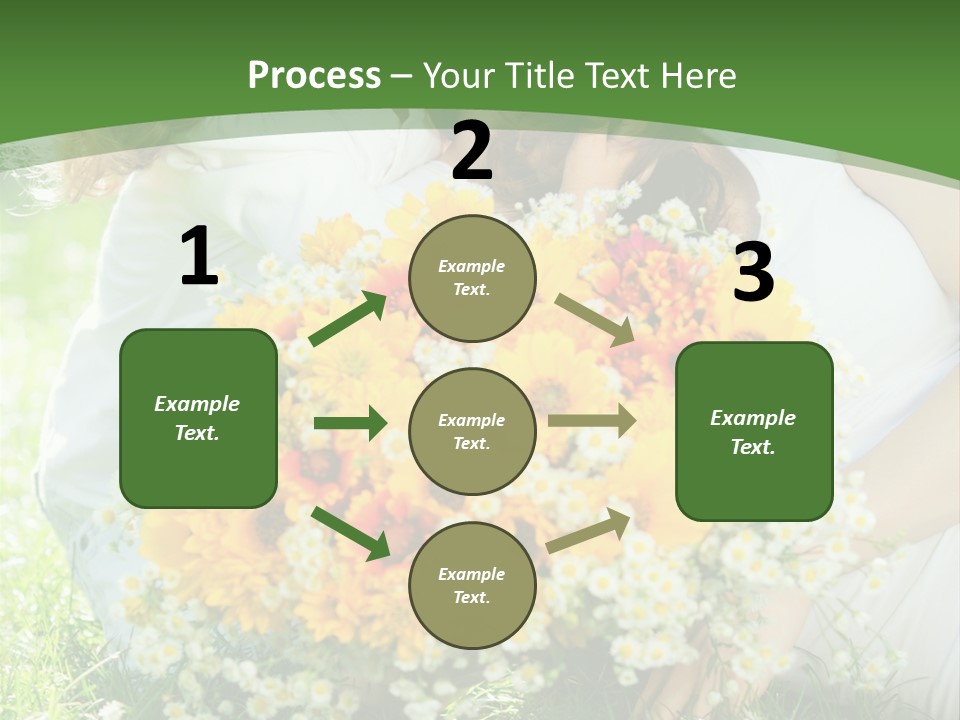 A Woman Holding A Child And A Bouquet Of Flowers PowerPoint Template