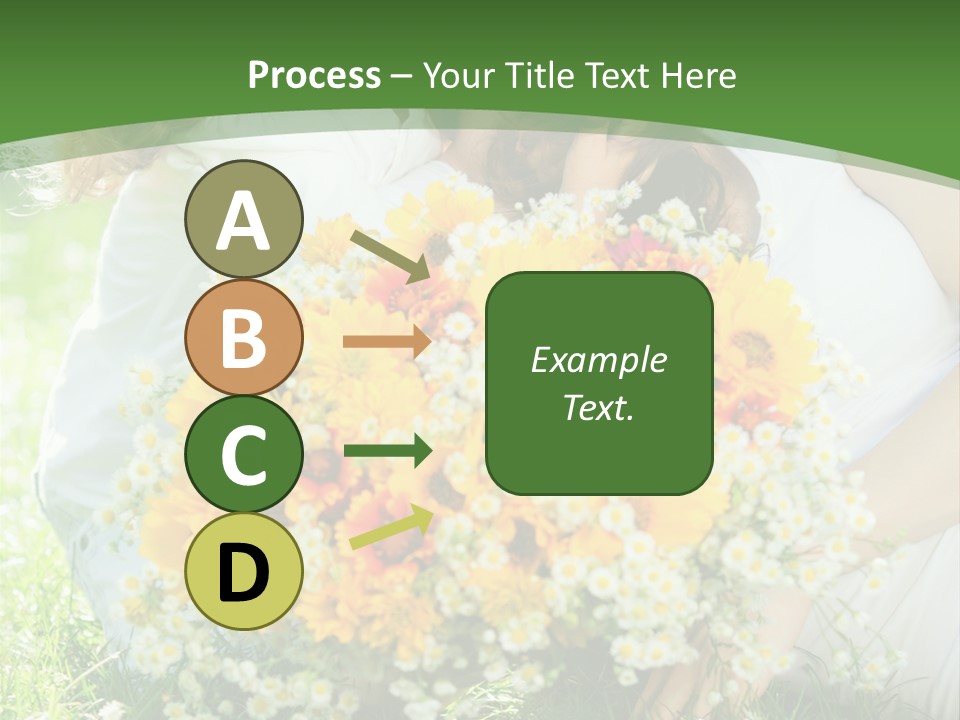 A Woman Holding A Child And A Bouquet Of Flowers PowerPoint Template