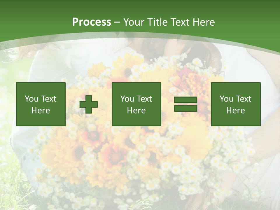 A Woman Holding A Child And A Bouquet Of Flowers PowerPoint Template