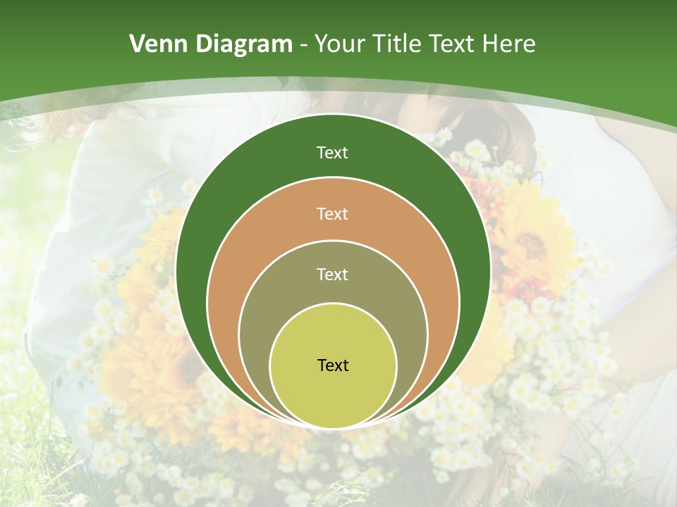 A Woman Holding A Child And A Bouquet Of Flowers PowerPoint Template