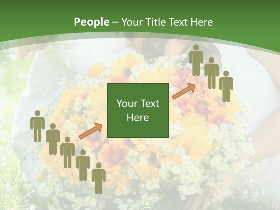 A Woman Holding A Child And A Bouquet Of Flowers PowerPoint Template