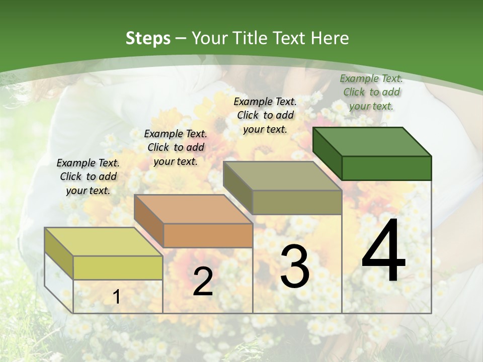 A Woman Holding A Child And A Bouquet Of Flowers PowerPoint Template