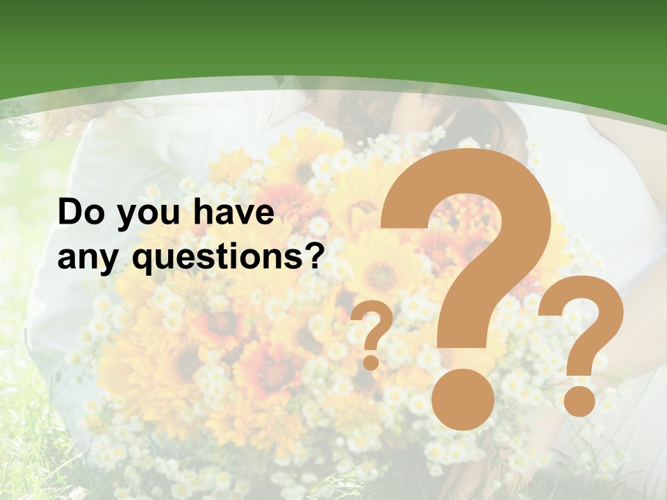 A Woman Holding A Child And A Bouquet Of Flowers PowerPoint Template
