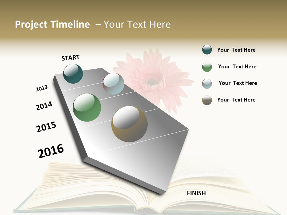 Isolated Textbook Background PowerPoint Template