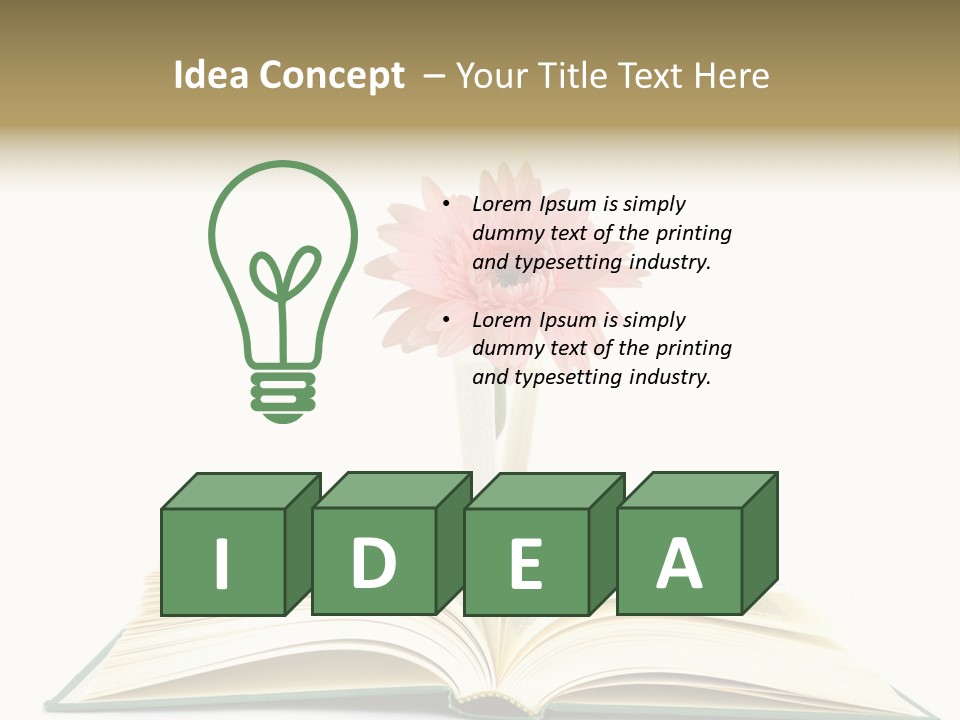 Isolated Textbook Background PowerPoint Template