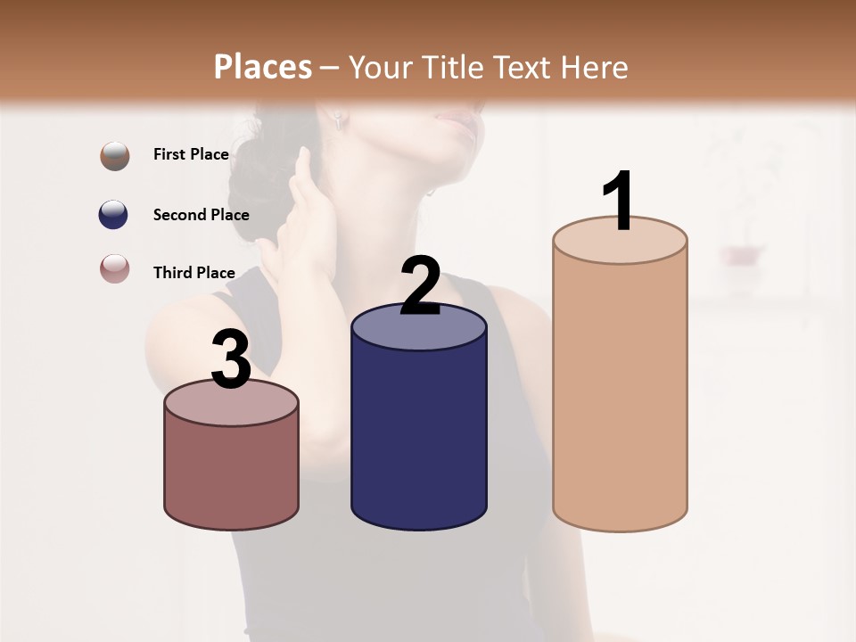 Back Shoulder Brunette PowerPoint Template