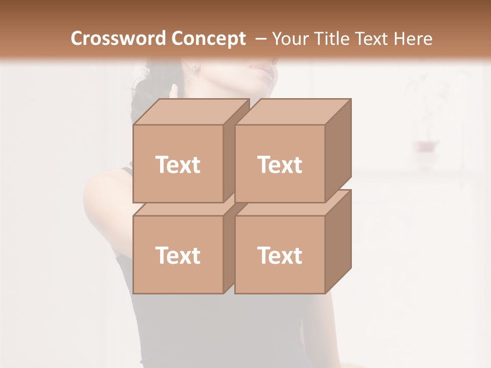 Back Shoulder Brunette PowerPoint Template