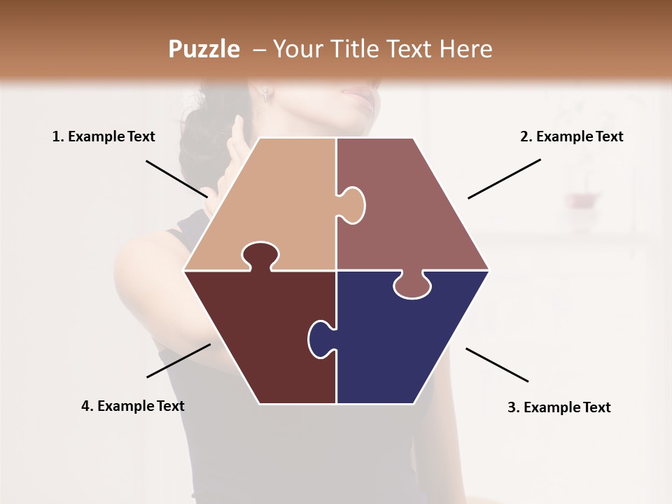 Back Shoulder Brunette PowerPoint Template