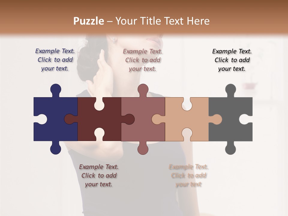 Back Shoulder Brunette PowerPoint Template