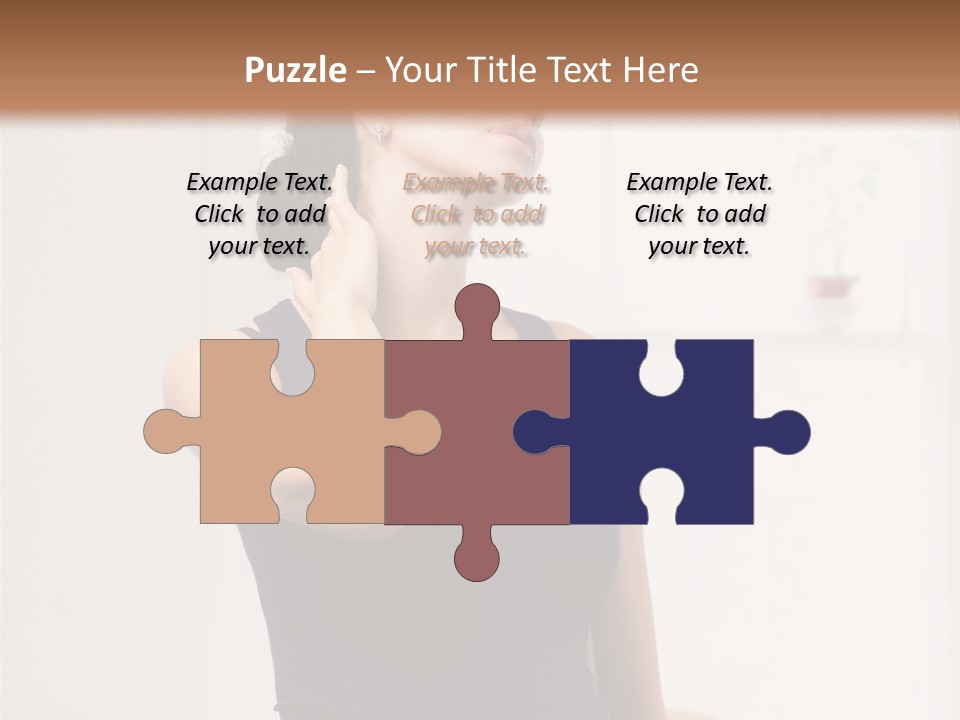 Back Shoulder Brunette PowerPoint Template