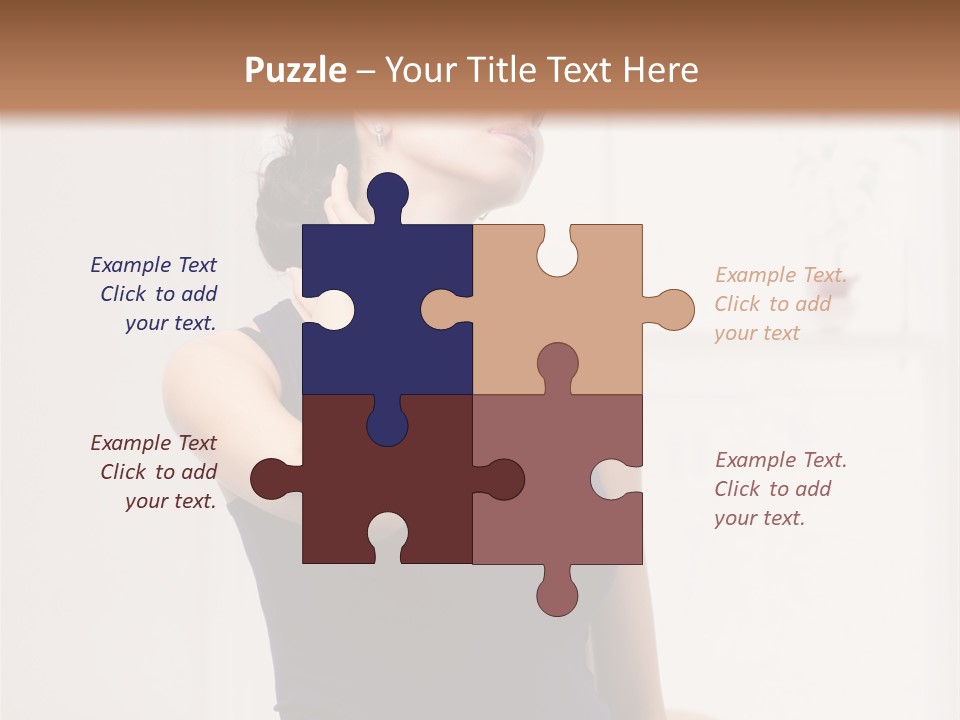 Back Shoulder Brunette PowerPoint Template