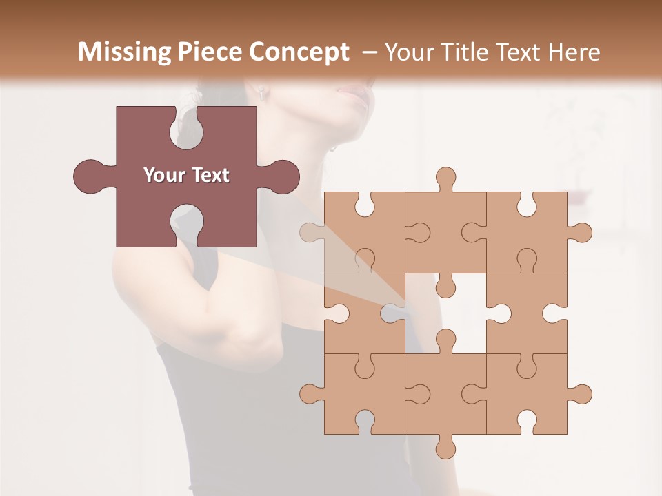 Back Shoulder Brunette PowerPoint Template