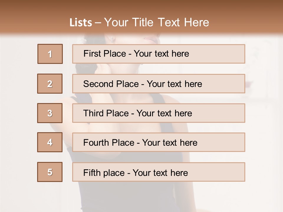 Back Shoulder Brunette PowerPoint Template