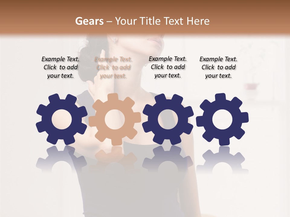 Back Shoulder Brunette PowerPoint Template