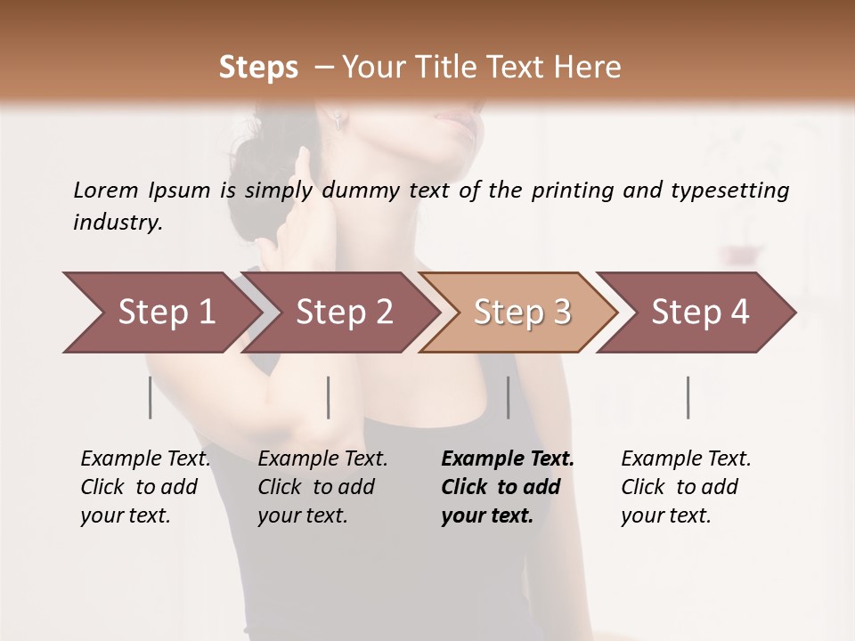 Back Shoulder Brunette PowerPoint Template