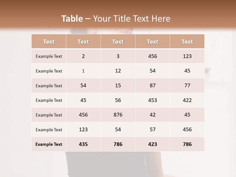 Back Shoulder Brunette PowerPoint Template