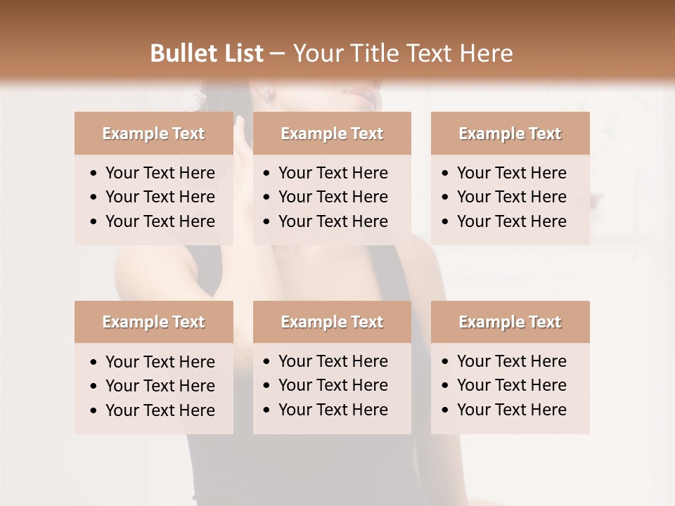 Back Shoulder Brunette PowerPoint Template