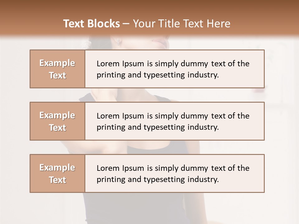 Back Shoulder Brunette PowerPoint Template