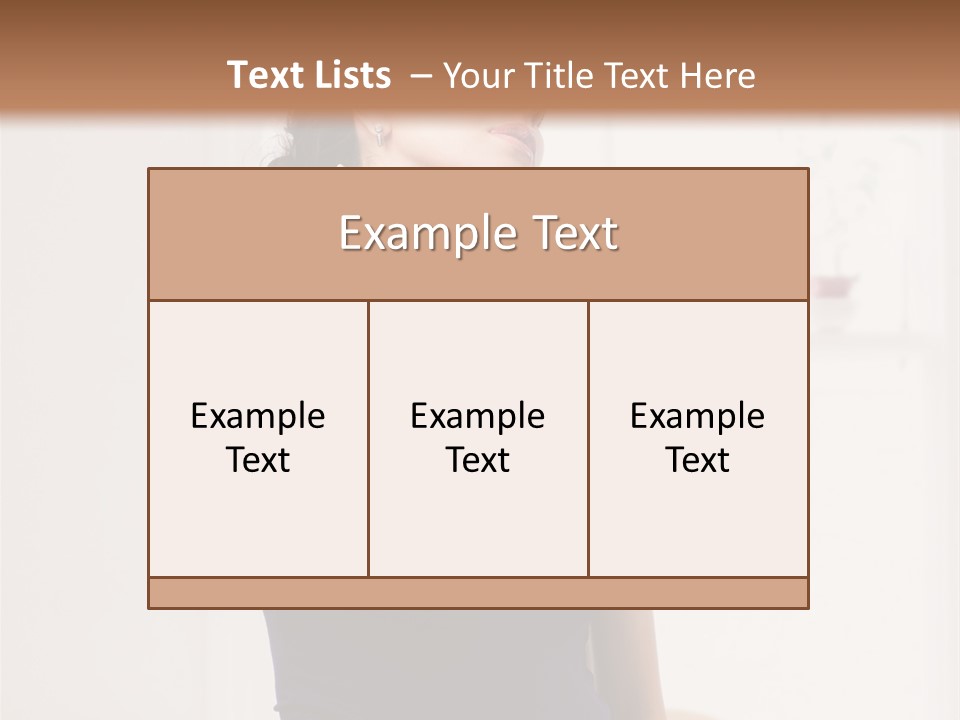Back Shoulder Brunette PowerPoint Template