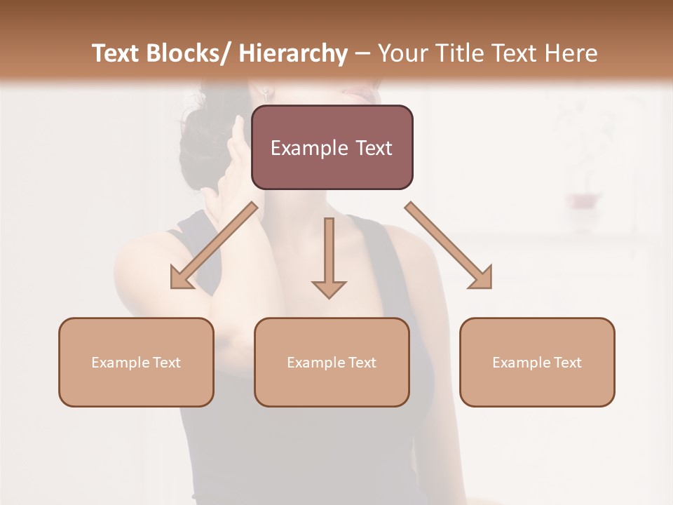 Back Shoulder Brunette PowerPoint Template