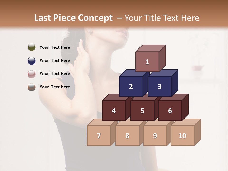 Back Shoulder Brunette PowerPoint Template