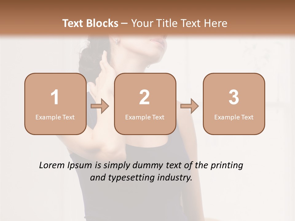 Back Shoulder Brunette PowerPoint Template