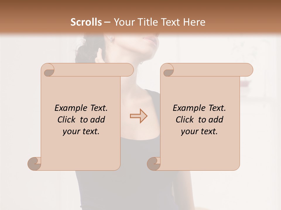 Back Shoulder Brunette PowerPoint Template